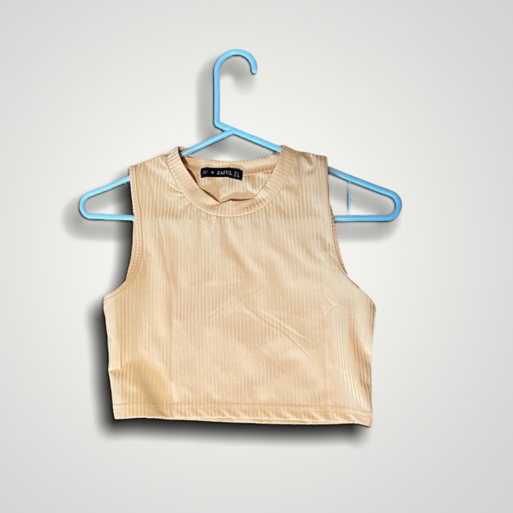 Nude crop top